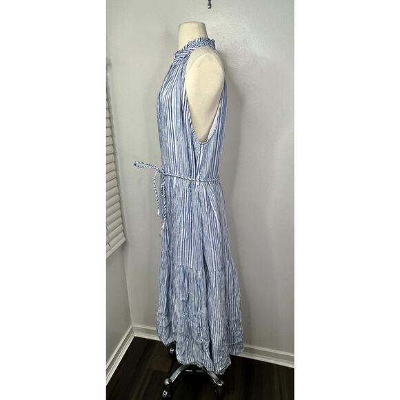 Apiece Apart Size XL Nissi Tiers Seaside Stripe Relaxed Halter Midi Dress NWT - Picture 9 of 15